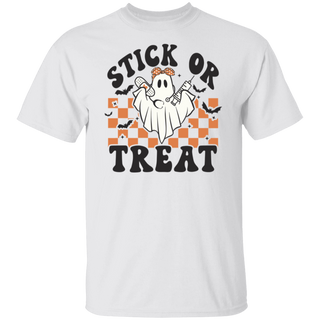 Ghost Nurse Halloween Shirt, Stick Or Treat Shirt, Spooky Nurse Phlebotomy Tech Halloween Nurse T-Shirt, Hospital Halloween Party TShirt