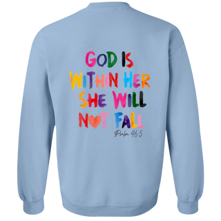 Black Signature God Is Within Her She Will Not Fall Sweatshirt