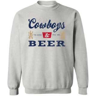 COWBOYS & BEER SWEATSHIRT, Western Crewneck, Country Sweatshirt, Rodeo Sweatshirt, Beer Sweatshirt, Cowboy Crewneck, Cowgirl Aesthetic