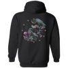 Celestial Ravens and Thistles Hooded Sweater, Moon Phase Whimsigoth Crow Hoodie, Spiritual Bird Lover Dark Academia Gift for Mystical Mama