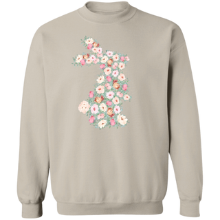 Spring Floral Bunny Shirt, Easter T-Shirt, Easter Bunny Sweatshirt, Floral Rabbit Sweatshirt, Spring Easter T-shirt,Easter Womens Sweatshirt