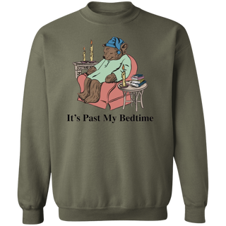 It's Past Bedtime Sweatshirt, Funny Sweatshirt, Bear Sweatshirt, My Bedtime Sweatshirt, Tea Bear Crew Shirt, Gift for Christmas