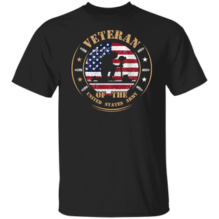 Army Veteran T-Shirt Army Vet Tee Veteran Of The USA Army Gift For Army Veteran United States Of America Flag Shirt 4th Of July Memorial Day