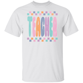 Retro Teacher Life Shirt, Teacher Appreciation Tee, Boho Teacher Tshirt, Checkered Teacher Shirt, Gift For Teacher, Trendy