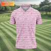 Breast Cancer Polo Shirt HG Pink Polo Shirt HGMen  Fun Golf Shirts For Men  Cute Polo Shirt HG Fun Golf Shirt
