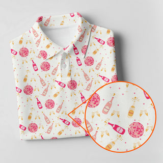 Champagne Pink Fun Womens Golf Shirts  HG Bachelorette Shirts  Ladies Golf Shirts  Cool Golf Gifts