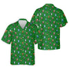 Funny Christmas Characters Golf Pose Green Hawaiian Shirt HG  Christmas Hawaiian Shirt HG   s For Men