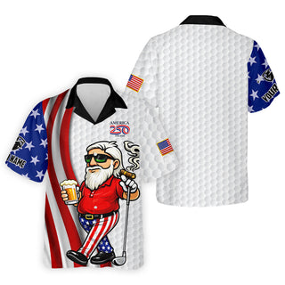 America 250 Patriotic Man 4th Of July White Hawaiian Shirt HG  Golf And Beer Hawaiian Shirt HG  For Men