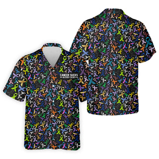 Cancer Sucks In Every Color Golf Tops For Men  Mens Golf Hawaiian Shirt HG s  Cancer Awareness Shirt  Cancer Survivor Shirt