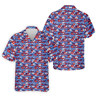 Red Blue White Naughty Fun Patriotic Hawaiian Shirt HG  250th Anniversary Fun Hawaiian Shirt HG  For Men   s For Men