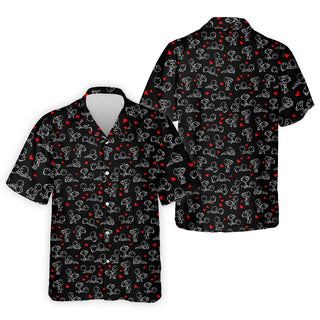Naughty Position Stick Figure Couple Black Hawaiian Shirt HG  Golfer Valentines Gift  Fun Hawaiian Shirt HG  For Men