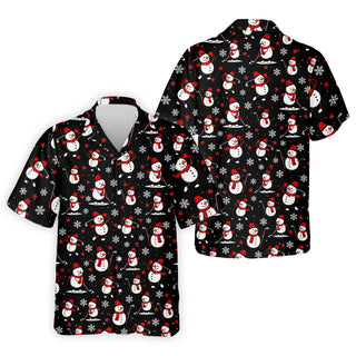 Cute Snowman Golf Pose Black Golf Hawaiian Shirt HG   Christmas Golf Hawaiian Shirt HG   Golf Hawaiian Shirt HG s For Men  Golf Gift For Men