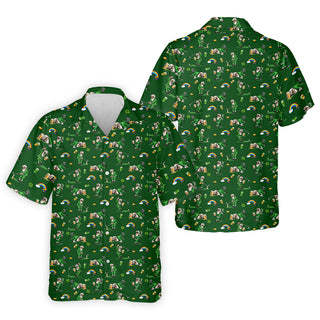 St Patrick's Day Leprechaun Character Golf And Beer Green Golf Hawaiian Shirt HG   Fun Golf Hawaiian Shirt HG s For Men    For Men