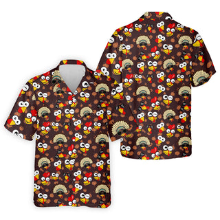 Thanksgiving Polo Golf Tops For Men  Pumpkin Turkey Fun Hawaiian Shirt HG  For Men  Thanksgiving Golf Gift For Men