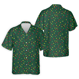 Christmas Colorful Lights Green Hawaiian Shirt HG  Christmas Hawaiian Shirt HG   s For Men  Golf Gift For Men