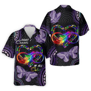Fight Cancer In All Color Men's Golf Hawaiian Shirt HG   Cancer Awareness Hawaiian Shirt HG   Cancer Survivor Hawaiian Shirt HG   Golf Gift For Men