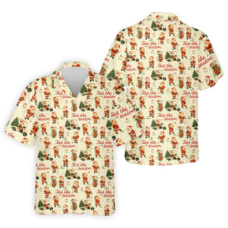 Tees The Season Funny Santa Claus Golf Tops For Men  Christmas Golf Hawaiian Shirt HG     Hawaiian Shirt HG s For Men  Golf Gift For Men