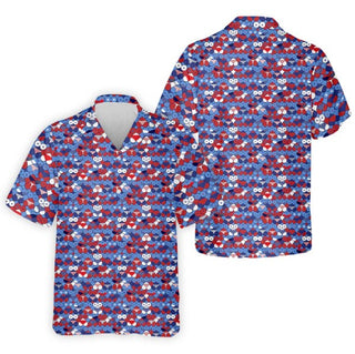 Red Blue White Naughty Fun Patriotic Golf Shirt, 250th Anniversary Fun Golf Shirts For Men, Hawaiian Shirt HG  For Men