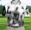 Haunted Shadow Silhouette Golf Polo Shirt, Men's Golf Shirts, Hawaiian Golf Shirt HG