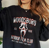 Woodsboro Horror Film Club Halloween Sweatshirt, Ghostface Halloween Crewneck Sweatshirt, Scary Movies Halloween Sweater, Horror Characters Sweatshirt, Halloween LN