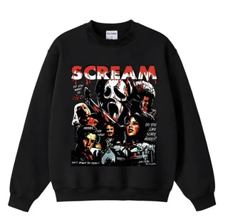 Vintage Scream Ghostface Sweatshirt, Halloween Shirt, Let's Watch Scary Movie Shirt LN