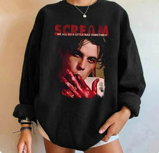 Scream We All Go A Little Mad Sometimes Billy Loomis Sweatshirt, Scream Movie Sweatshirt LN