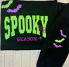 Spooky Embroidered Glitter Crewneck Womenswear Hoodie Sweatshirts LN