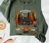 Cozy Cabin Reading Retreat Sweatshirt, Fall Book Lover Crewneck, Autumn Bookish Sweater LN