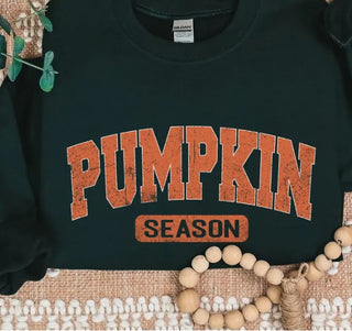 Retro Pumpkin Season Sweatshirt – Cozy Fall Crewneck for Autumn Lovers LN