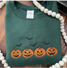 Vintage Pumpkins Embroidered Sweatshirt Cotton Spooky LN