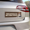 This Actually Is My First Rodeo HFN Car Magnet Funny Cowboy Cat Meme Cute Car Accessories