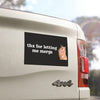 Thx For Letting Me Merge HFN Car Magnet Funny Hamster Meme Cute Magnetic Car Decal Car