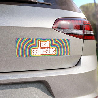 I Eat Asbestos Bumper Sticker Car Decoration Funny Vinyl Car Decal Meme