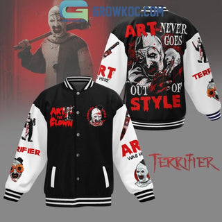 Halloween Art Was Here Art Never Goes Out Of Style Baseball Jacket LN
