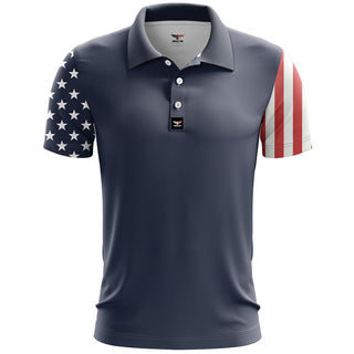 American Flag Golf Polo Shirt HG HG  Mens Golf Gift  Patriotic Polo Shirt HG America 250 Anniversary Golf Polo