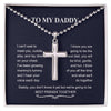 To My Daddy Gift Necklace, Cross Necklace for Daddy To Be Gift, Sentimental Gift for New Dad from Bump, Expectant Dad Gift from Unborn Baby