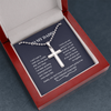 To My Daddy Gift Necklace, Cross Necklace for Daddy To Be Gift, Sentimental Gift for New Dad from Bump, Expectant Dad Gift from Unborn Baby