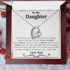 Gift For Daughter from Dad, Daughter Father Necklace, Daughter Gift Necklace for Women Adults Size Heart Necklace