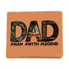 DAD Custom Printed Leather Wallet - Man - Myth - Legend