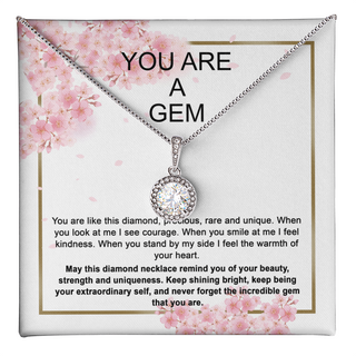 Mental Health Necklace You Are A Gem Diamond Necklace, Mental Health Gift, You Are Enough,Inspiration For Best Friend or Sister,Reminder Gift For Friend, Self Love