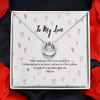 To my Lover Happy Valentine Day to my Lover Necklace Gift for her Birthday gift