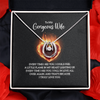 To my Gorgeous wife Husband to Wife Gift, Wife Necklace Gift, Anniversary