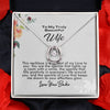 To My Truly Beautiful Wife - Lucky In Love Necklace, Birthday Gift, Minimalist Gift, Unique Present, Birthday Girl