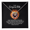 To my Gorgeous wife Husband to Wife Gift, Wife Necklace Gift, Anniversary