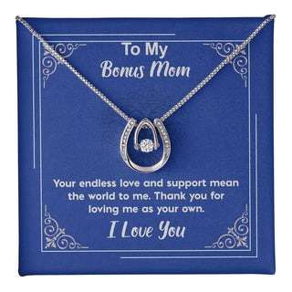 To my Bonus Mom lucky neckklace Gift For Mom Necklace Birthday Gifts For Mom From Daughter Son gift Anniversary