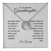 To my dearest Grand daughter necklace Lucky in love necklace Birthday gift