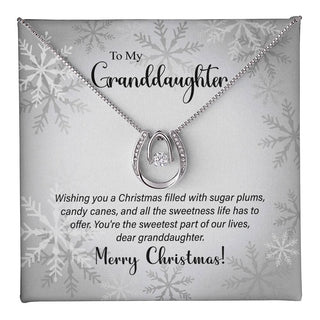 Granddaughter Gifts, Grandma And Granddaughter, Equine Gifts From GrandmaMerry xmas Granddaughter - Christmas gift - Lucky In Love Necklace