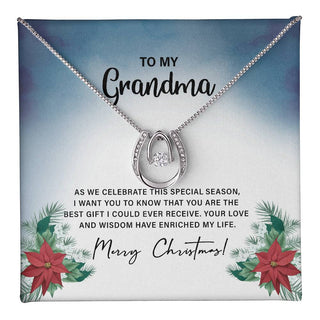 Grandma - Christmas Gift - Lucky In Love Necklace Gift for Grandma Birthday Gift
