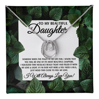 To My Beautiful Daughter Lucky in Love Necklace For Daughter Daughter Birthday Gift Daughter Graduation Gift Granddaughter Gift
