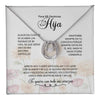 Daughter/Hija women Lucky in Love Pendant Necklace Spanish message Espanol para mi hija Christmas gift